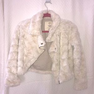 White Faux Fur Jacket